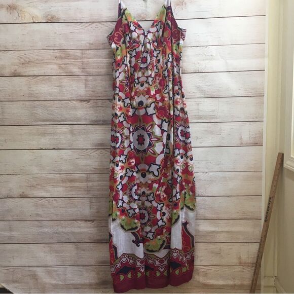 SAKS FIFTH AVENUE THREADS FLORAL MAXI DRESS‎ - Picture 1 of 9
